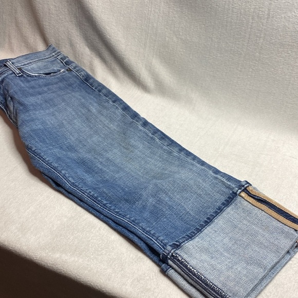 7 for all mankind cuffed capri blue Jeans size 28 - Picture 7 of 9